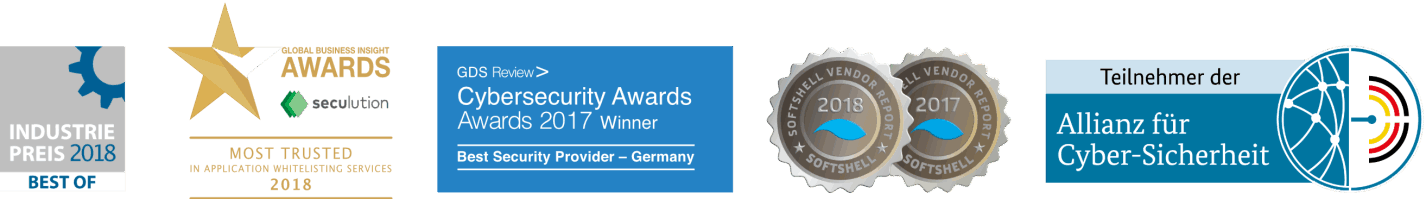 Awards und Auszeichungen der seculution GmbH